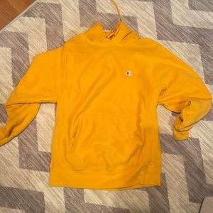 Mustard Colored Champion Hoodie